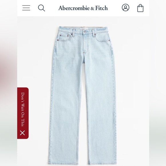Abercrombie and Fitch women’s baggy, low rise jeans size 31/12 regular length - Picture 4 of 5